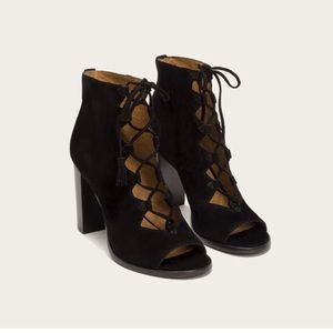 New With Box Black Frye Gabby Ghillie Bootie 7.5